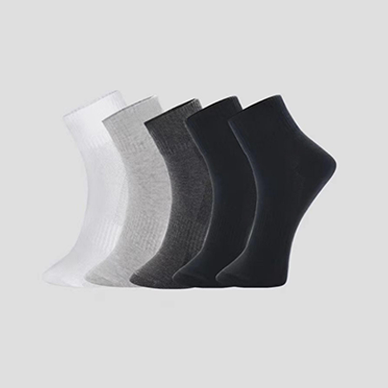 Mixed Basic Color High Elastic Men's Athletic Ankle Socks