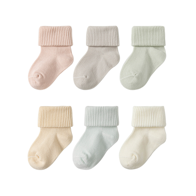 Unisex Cotton Curled Rib Baby Classic Socks