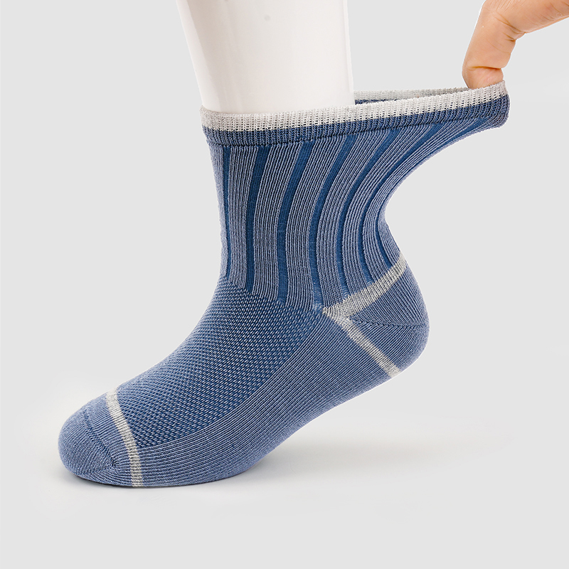 10a Grade Antibacterial Long-Staple Cotton Kids Athletic Mid-High Socks