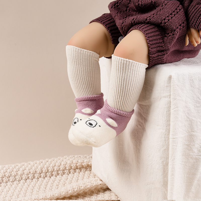 Autumn And Winter Baby Thick Non-Slip Athletic Mid-Length Socks
