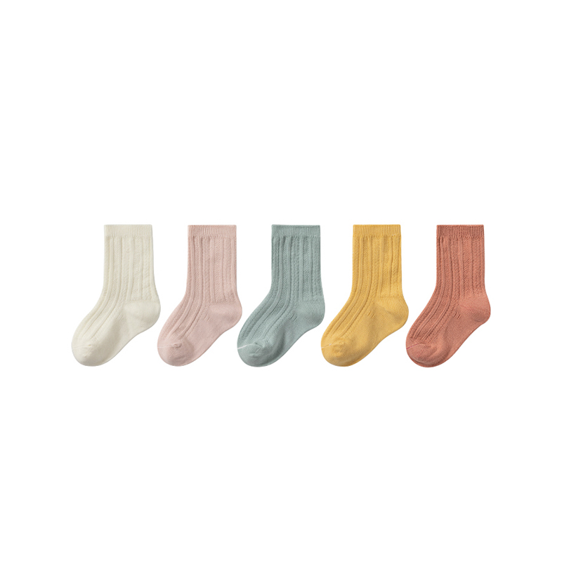 Women's Cotton Elastic Cuff Classic Mid-Tube Socks