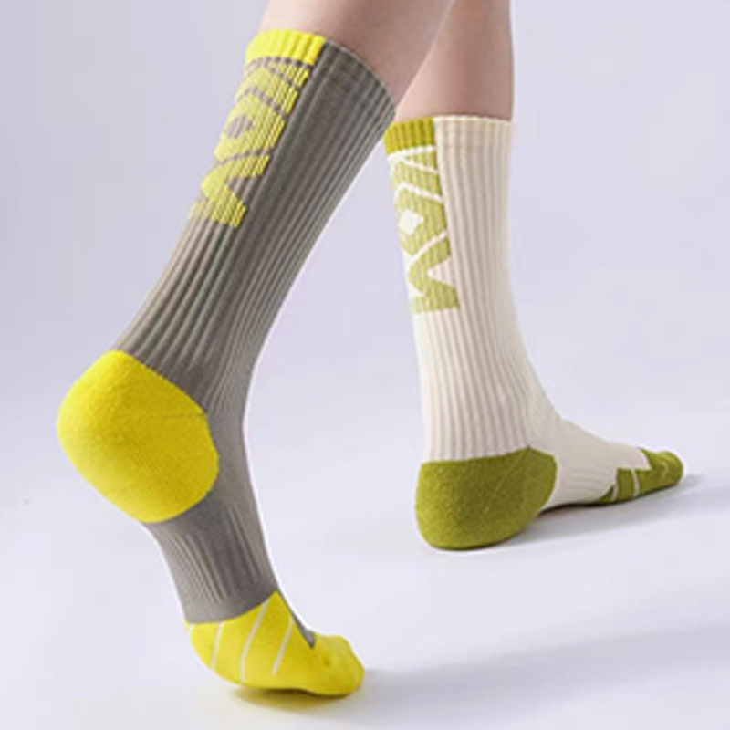 Men's Night Cycling Athletic Socks With Fluorescent Bright Letters