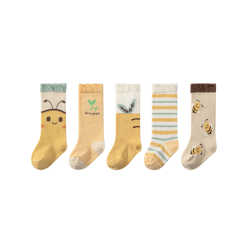 Bee Pattern Thick Warm Baby Stockings
