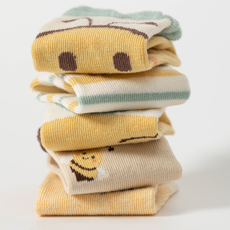 Bee Pattern Thick Warm Baby Stockings