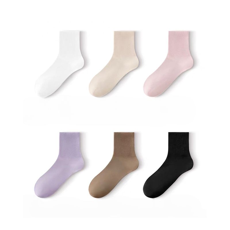 Cotton Seamless Toe Women's Classic Middle-Tube Socks