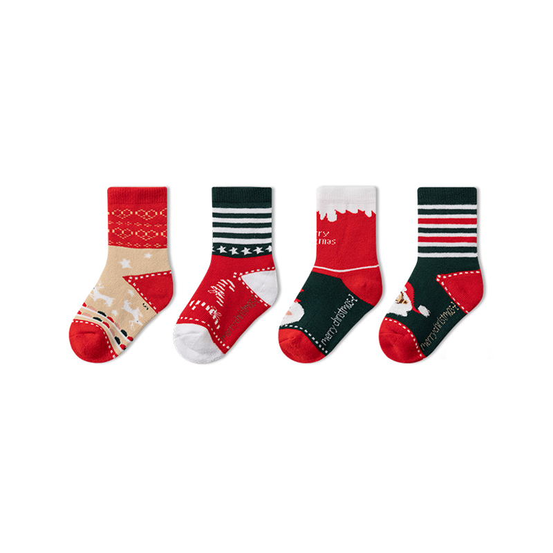 Christmas Pattern Baby Ankle Socks For Newborn Boys And Girls