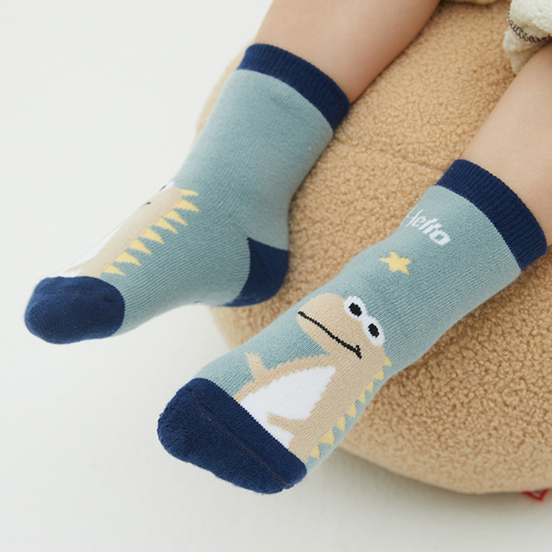 Healthy And Antibacterial Fun Pattern Kids Cotton Thick Terry Socks