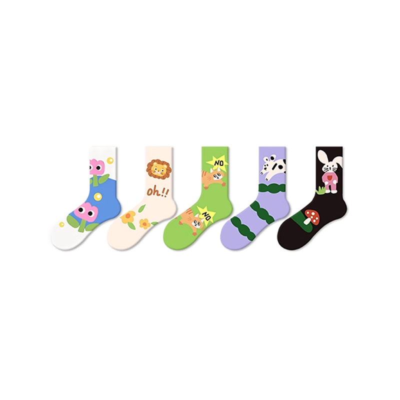 Adorable Animal Floral Women's Pattern Socks