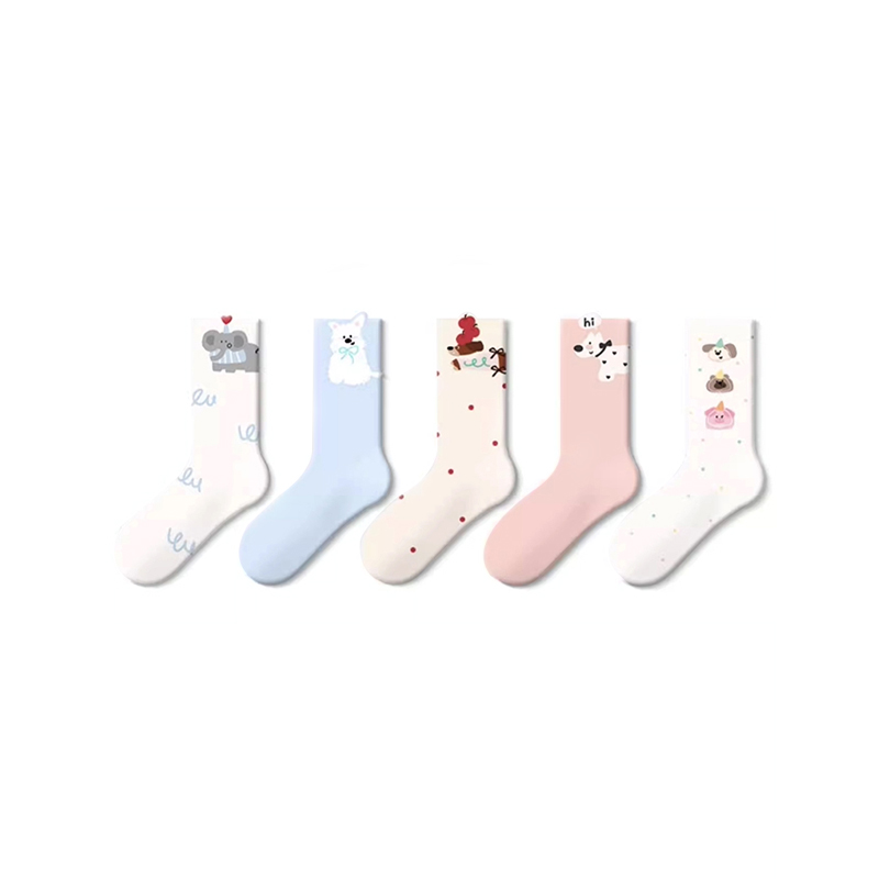 Cartoon Pattern Women's Mid-calf Spring Autumn Socks