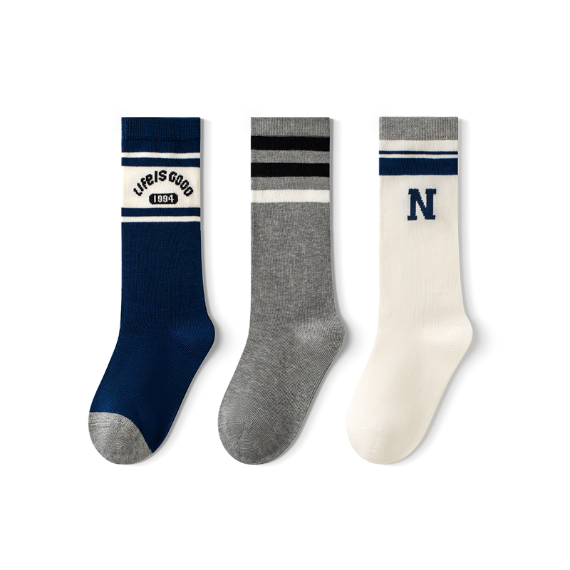 Youth Colorblock Half-Crew Athletic Socks