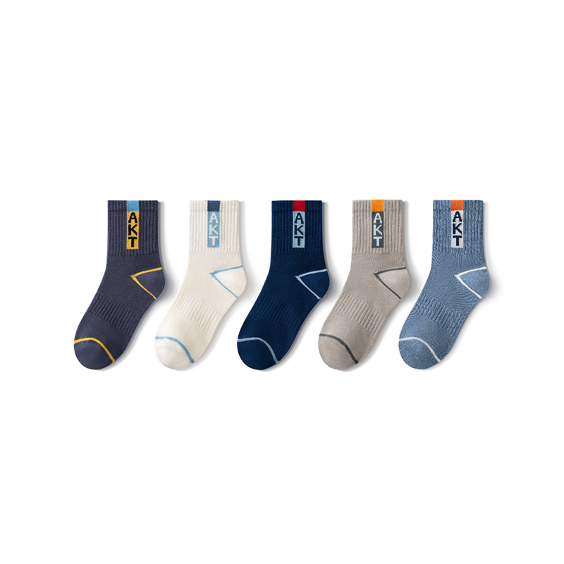 Lettering Youth Sports Crew Socks