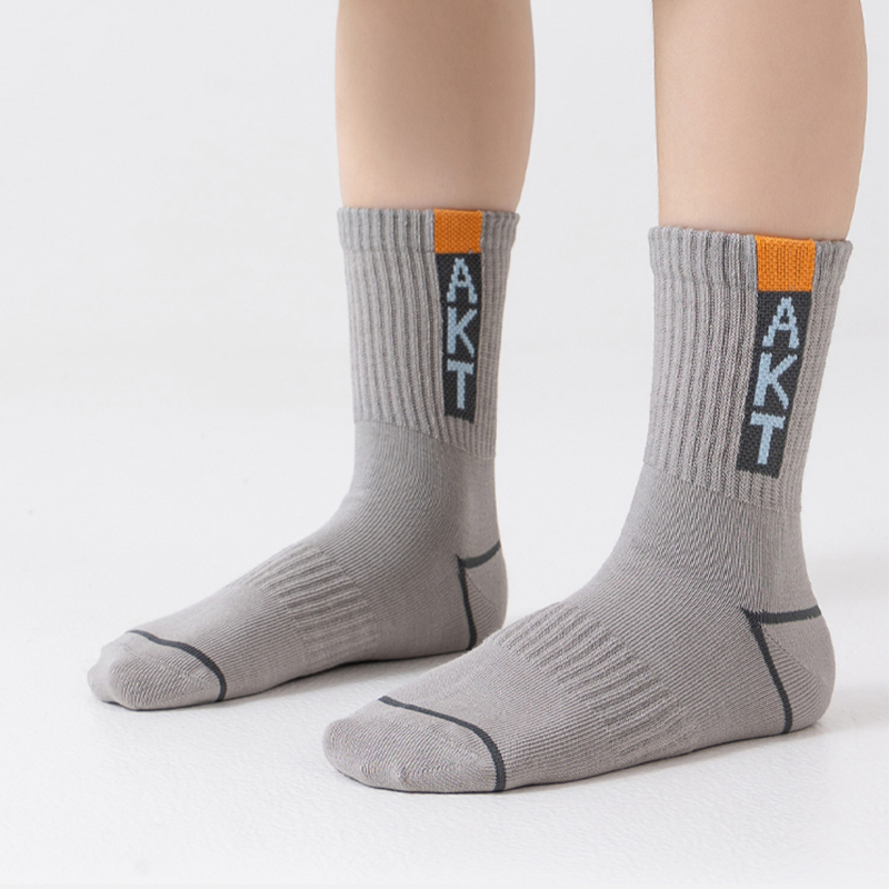 Lettering Youth Sports Crew Socks