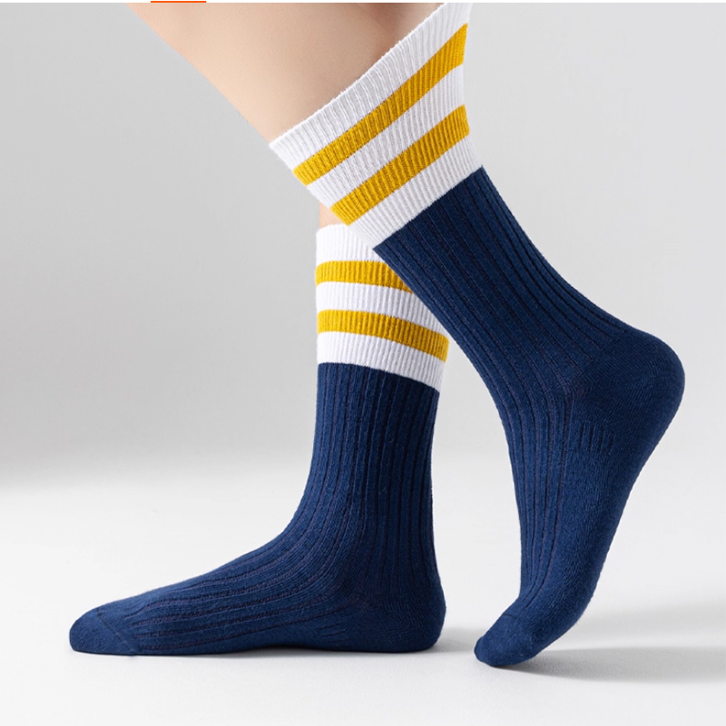 Colorful Striped Youth Crew Socks