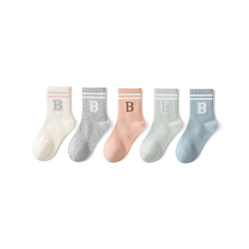 Alphabet Theme Youth Breathable Sports Socks