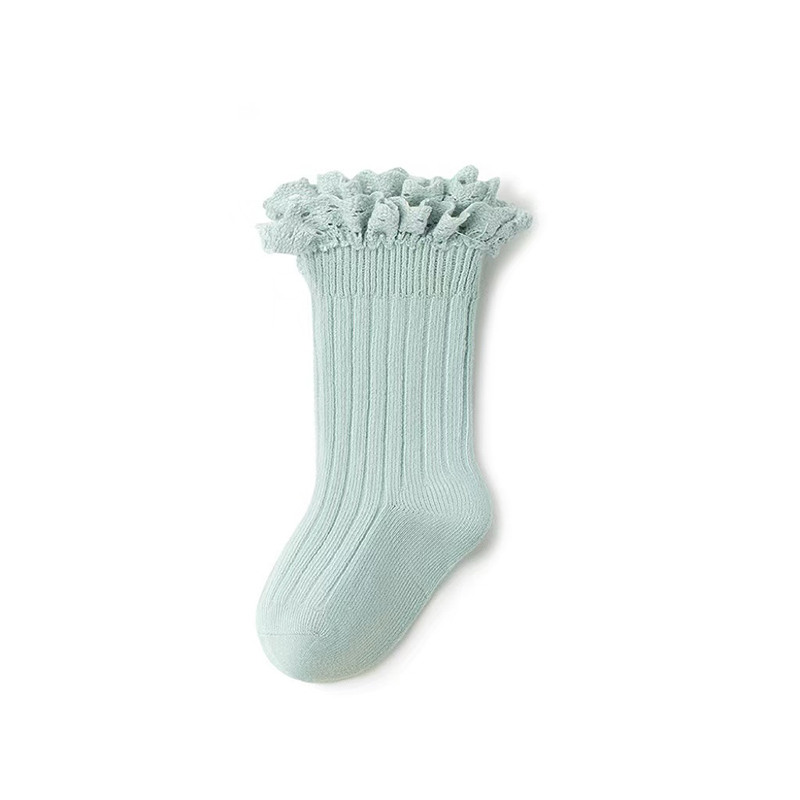 6-Pack Ribbed Cotton Crew Girl Baby Frilly Ruffle Socks