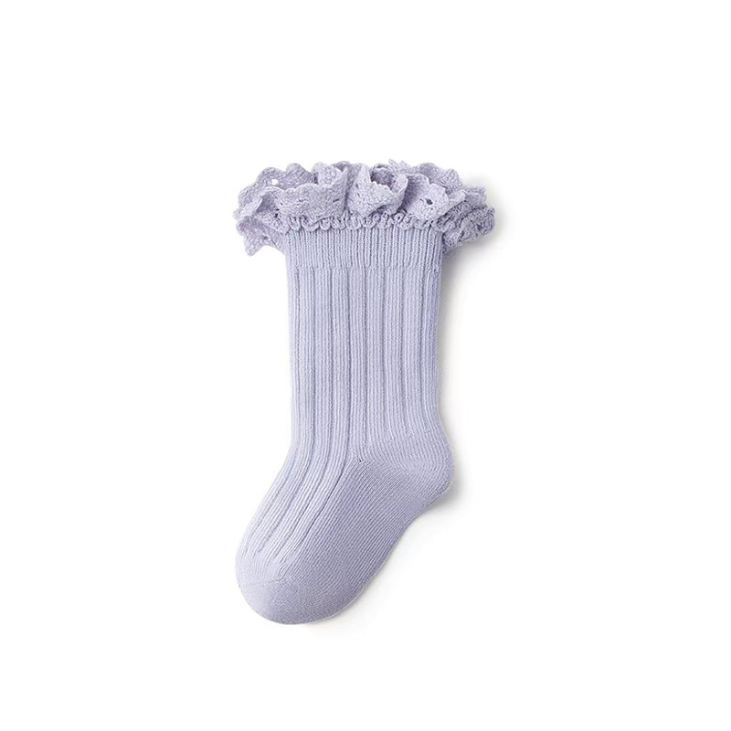 6-Pack Ribbed Cotton Crew Girl Baby Frilly Ruffle Socks