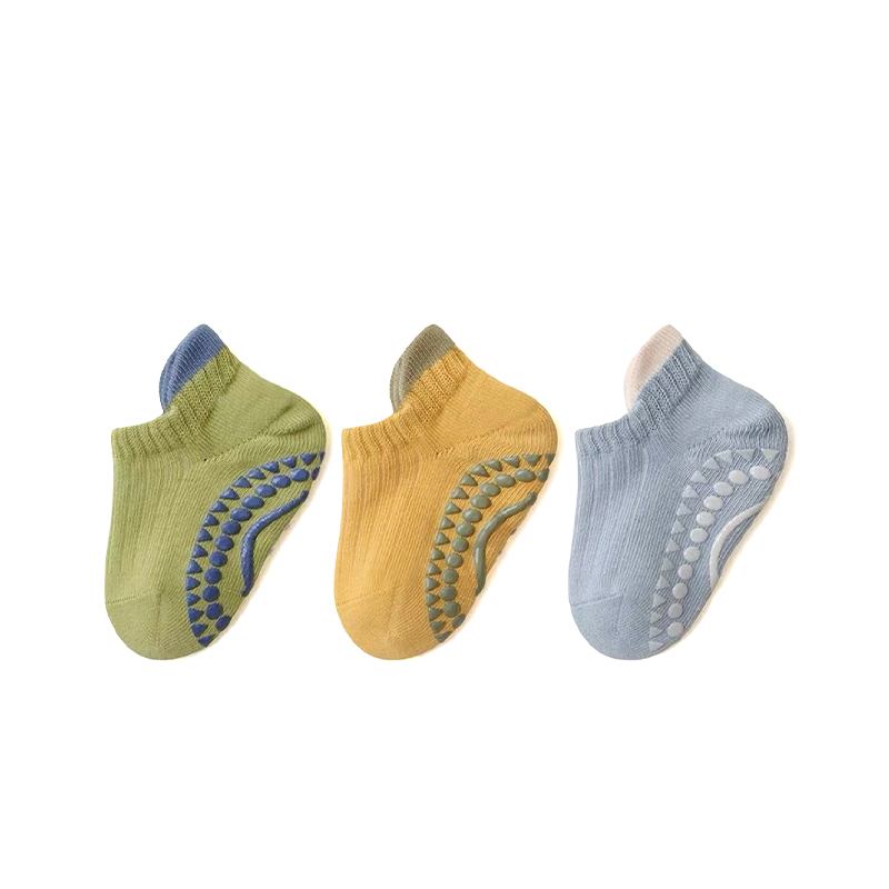 6-Pack Anti-Skid Baby Non-Slip Crew Socks for Crawling/Walking