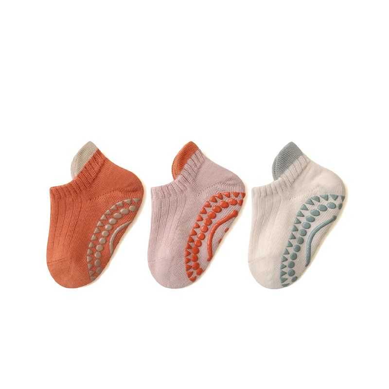 6-Pack Anti-Skid Baby Non-Slip Crew Socks for Crawling/Walking